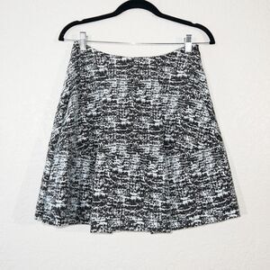 Jonathan Simkhai Blue & Black Patterned Thick Pleated Skirt‎ Size 2